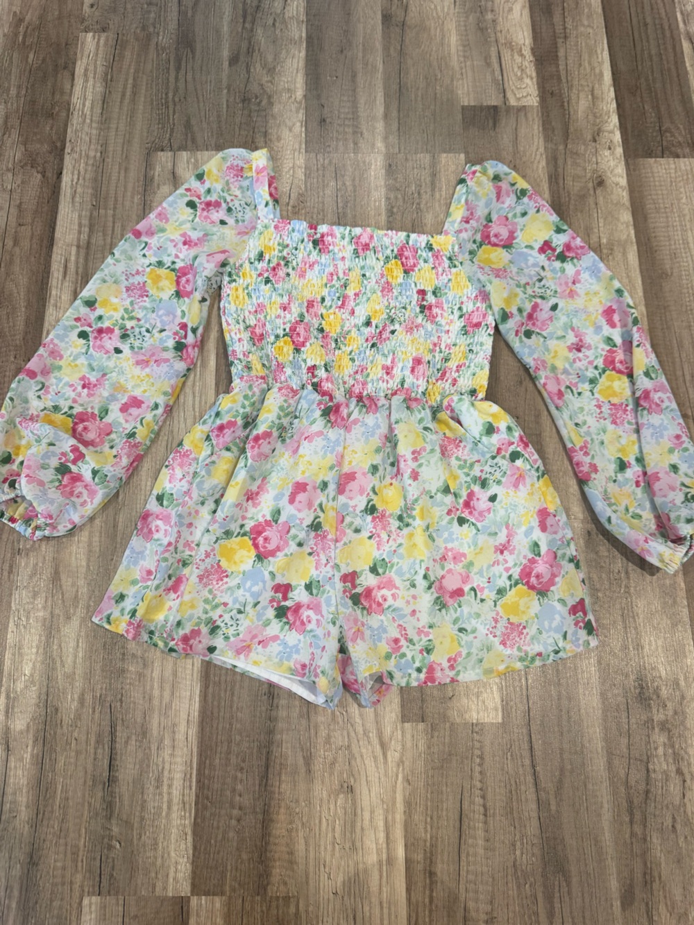 Janie and Jack Floral Romper in Pink, Yellow, Green, Blue
